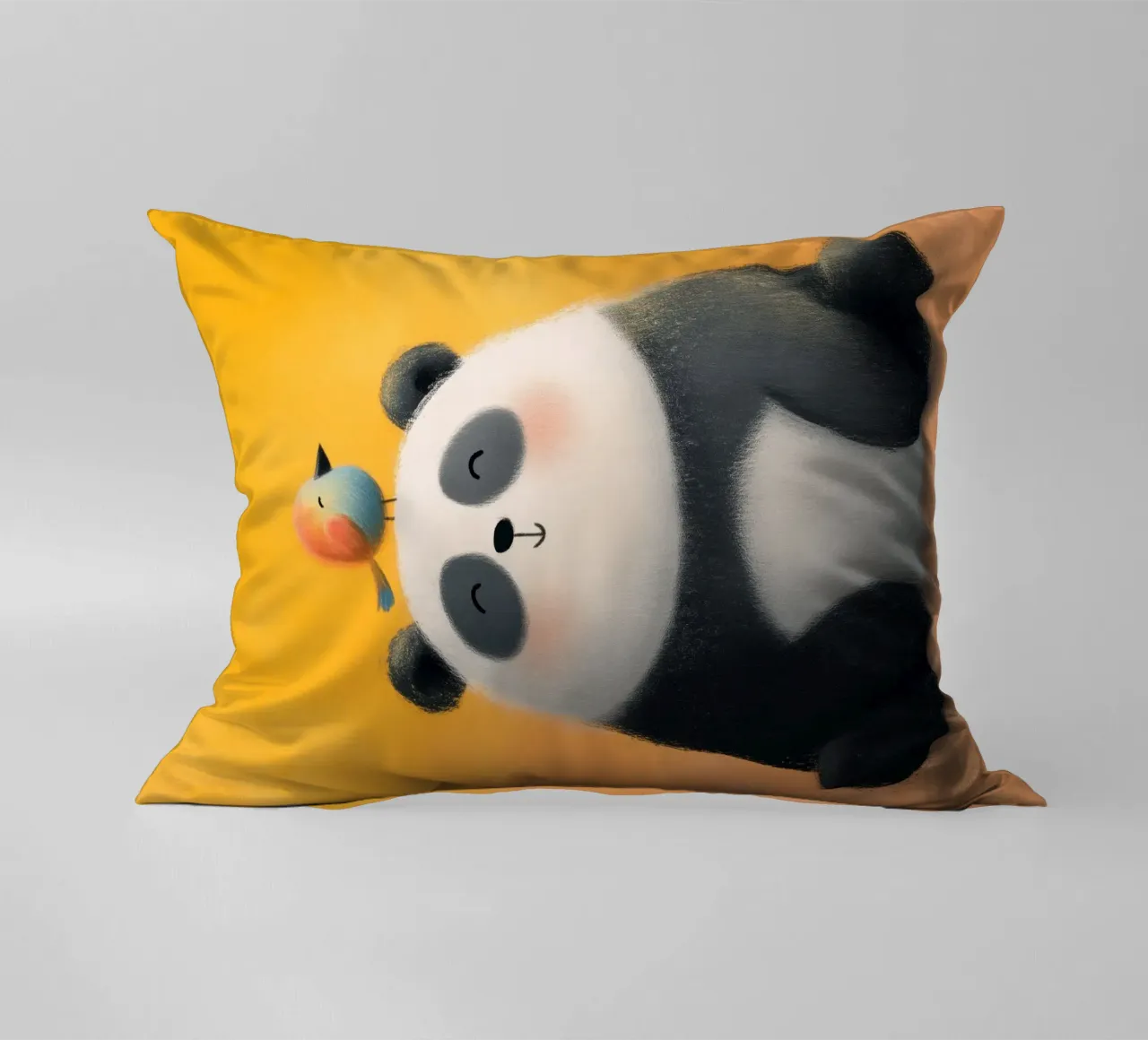 Panda and the Little Bird cuscino da Kiara