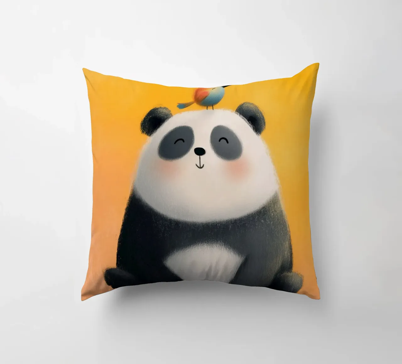 Panda and the Little Bird cuscino da Kiara