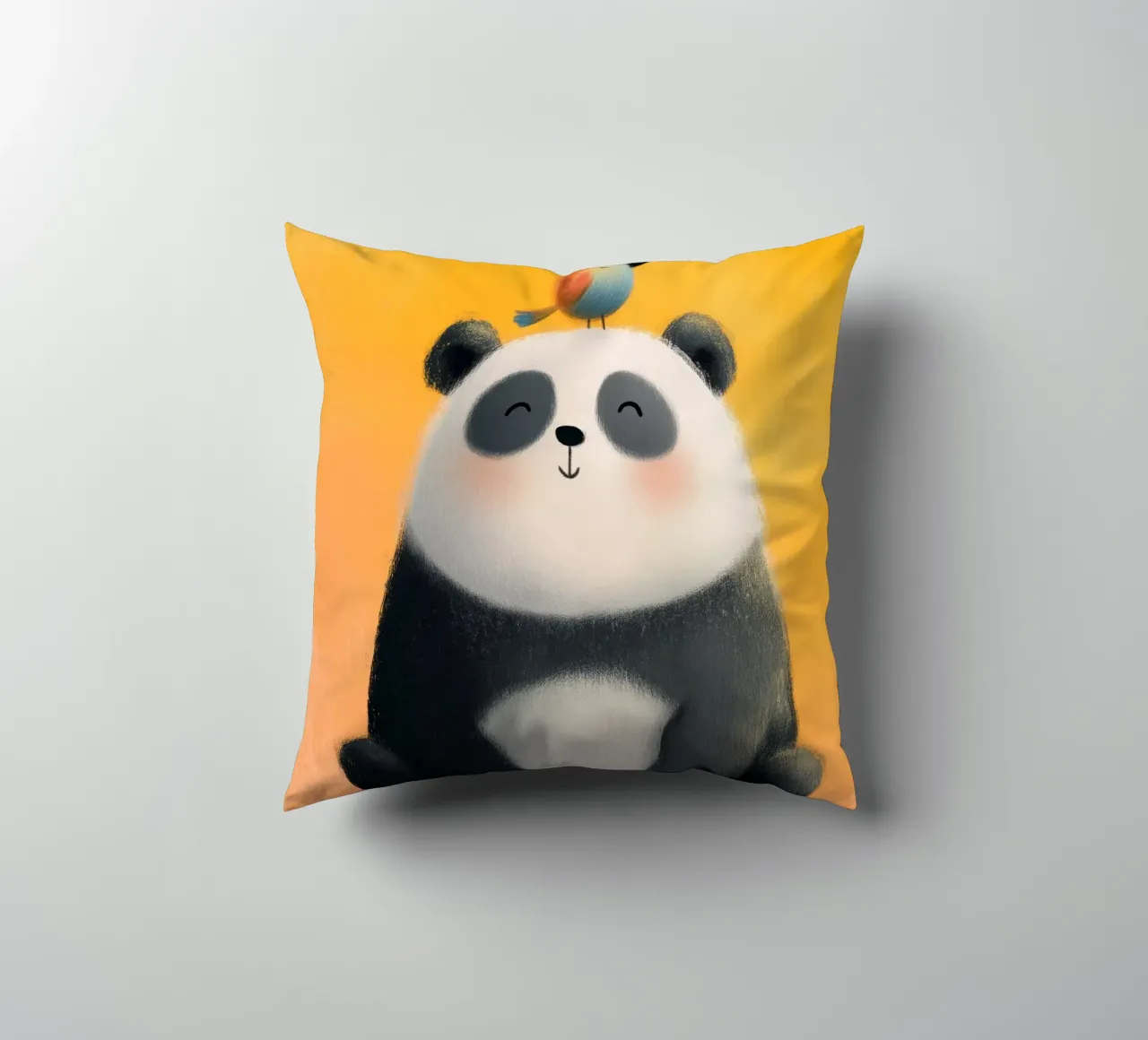 Panda and the Little Bird cuscino da Kiara