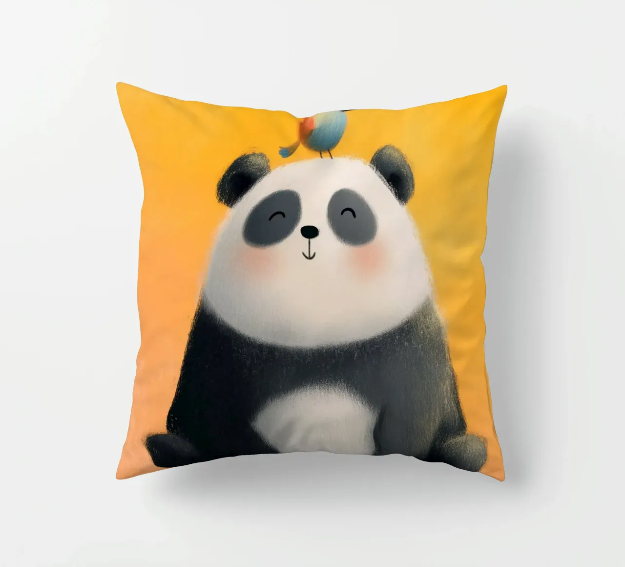 Panda and the Little Bird cuscino da Kiara