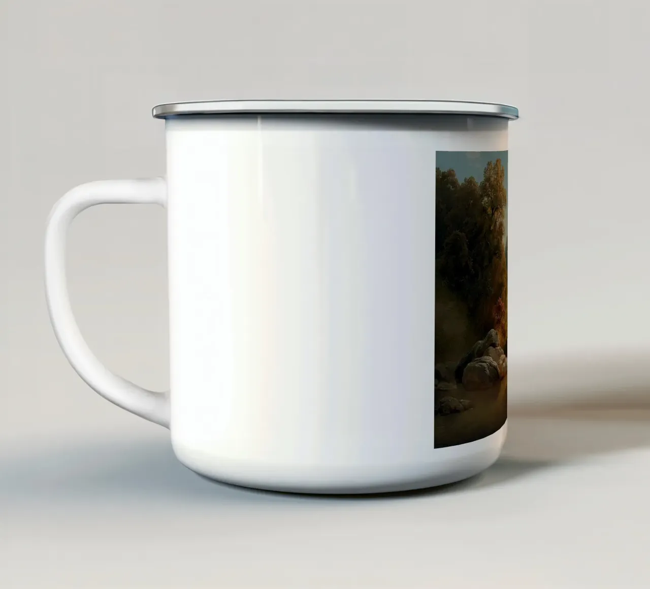 rocce nel fiume tazza in smalto da pleceng shope