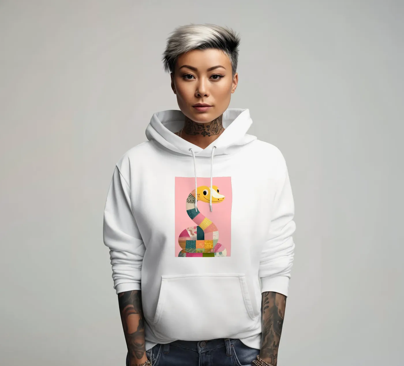 Patchy Python Hoodie von Kiara