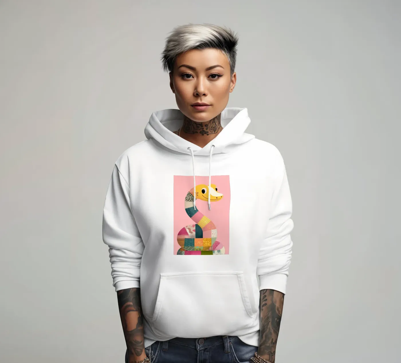 Patchy Python Hoodie von Kiara