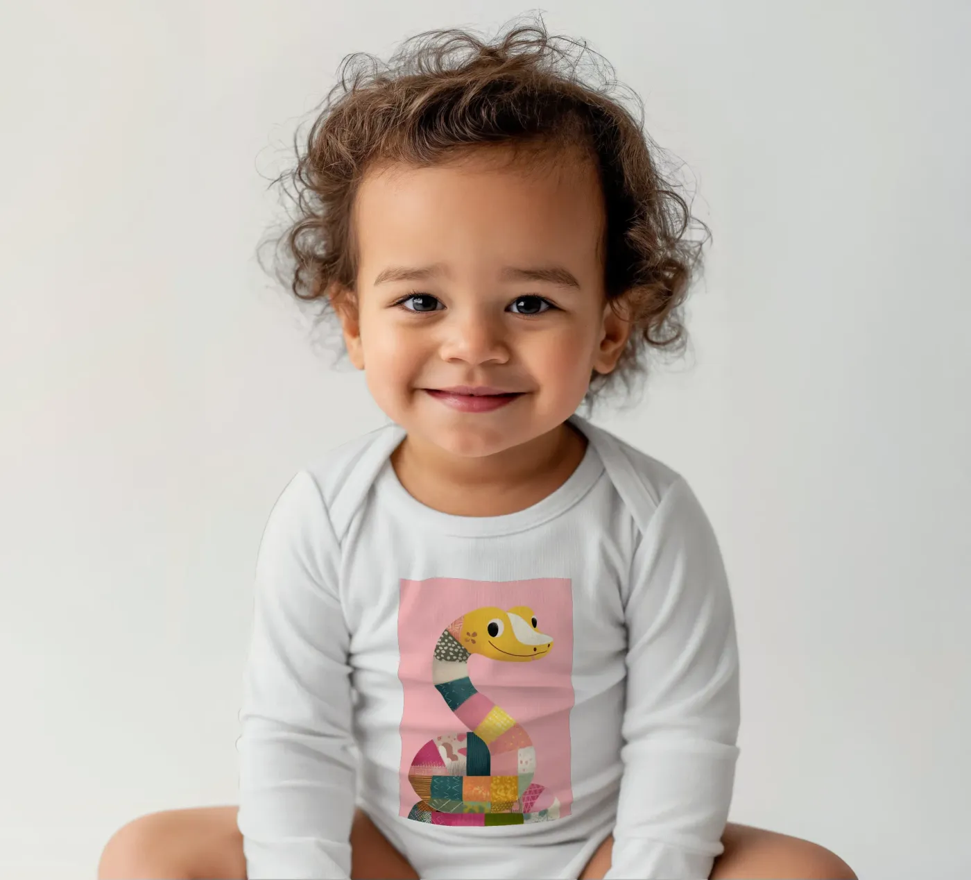 Patchy Python babyrompertje lange mouwen van Kiara