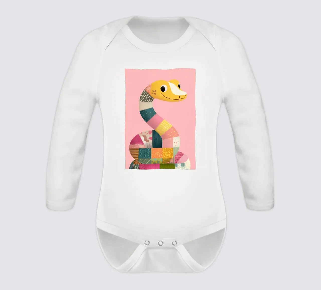 Patchy Python body neonato maniche lunghe da Kiara