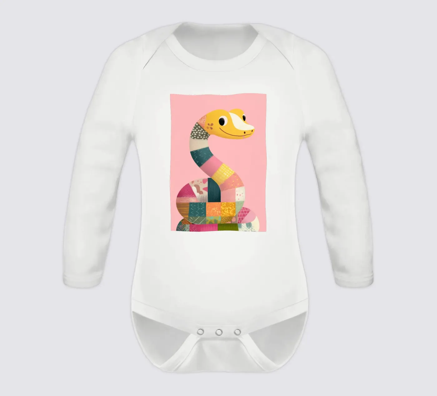 Patchy Python body neonato maniche lunghe da Kiara