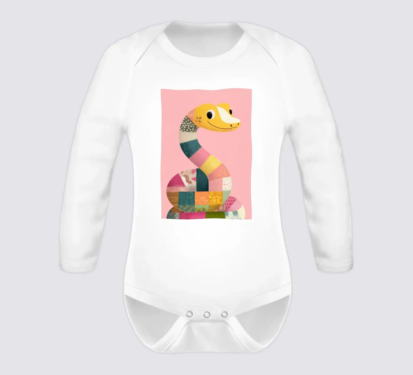 Patchy Python body neonato maniche lunghe da Kiara