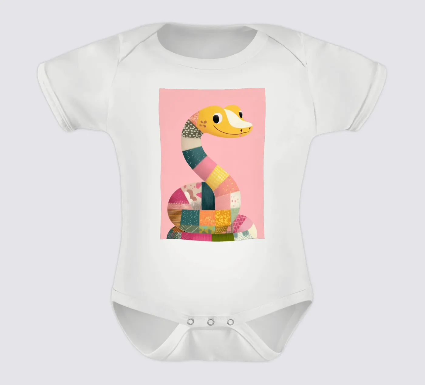 Patchy Python Kurzarm Babybody von Kiara