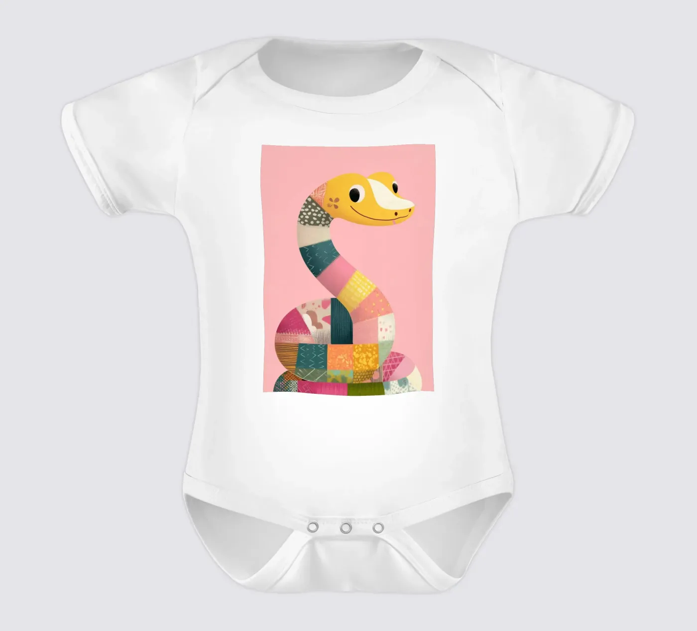 Patchy Python body neonato maniche corte da Kiara