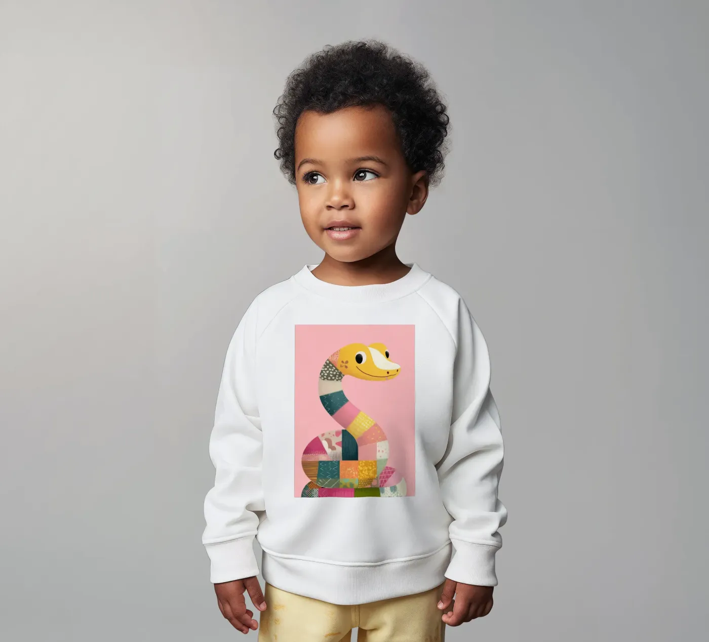 Patchy Python Baby Sweatshirt von Kiara
