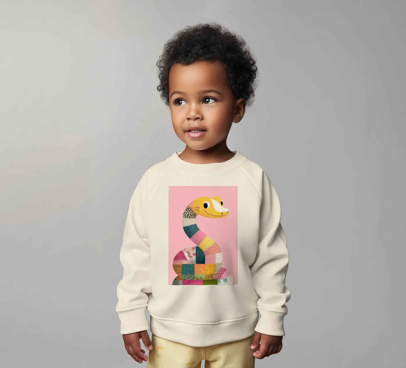 Patchy Python baby sweatshirt van Kiara