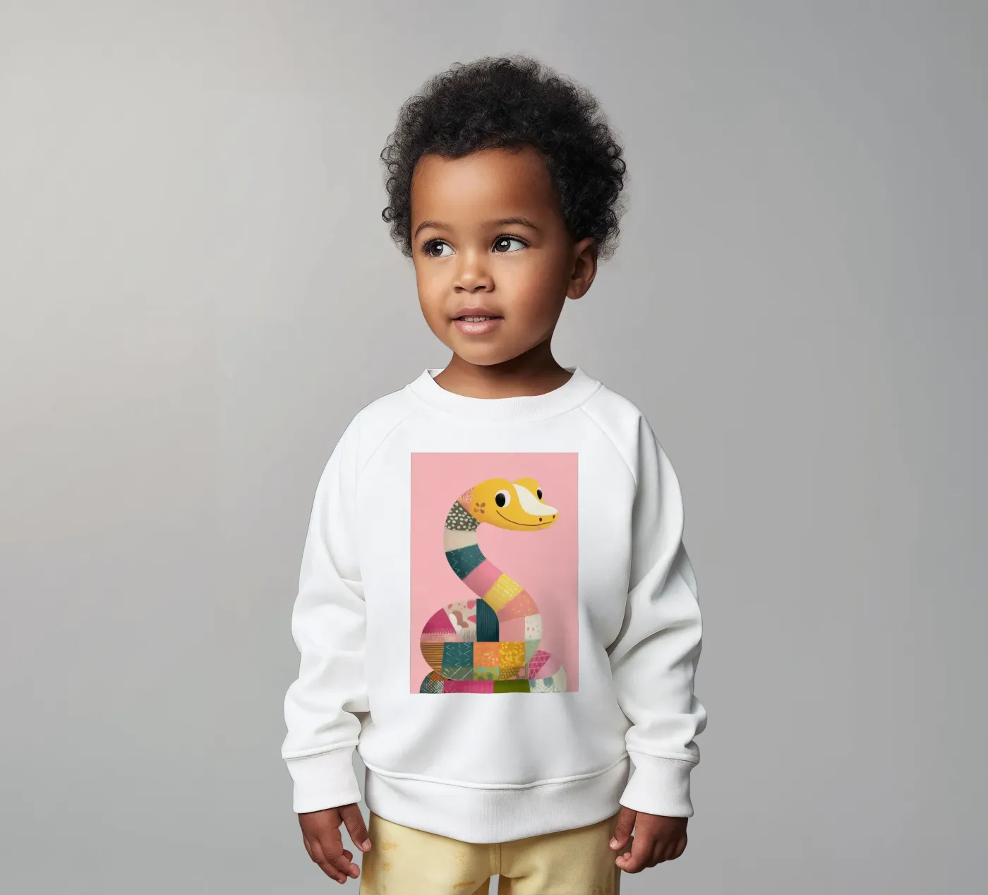 Patchy Python Baby Sweatshirt von Kiara