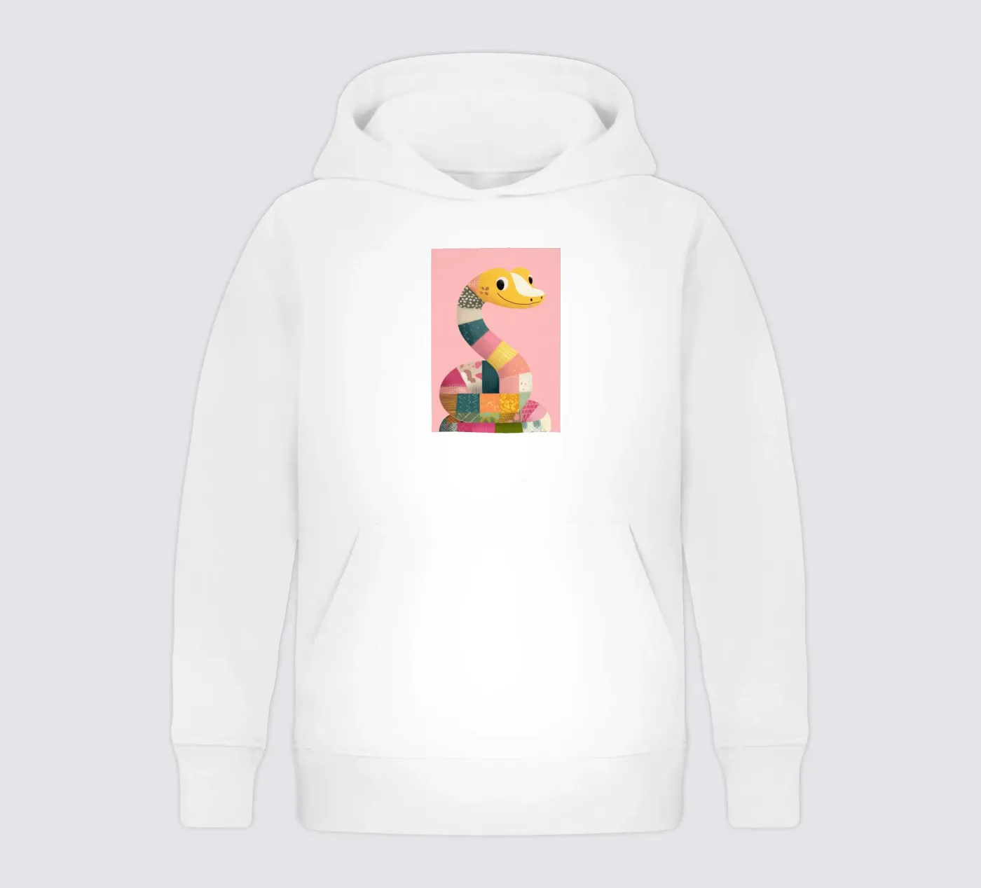 Patchy Python kids hoodie by Kiara