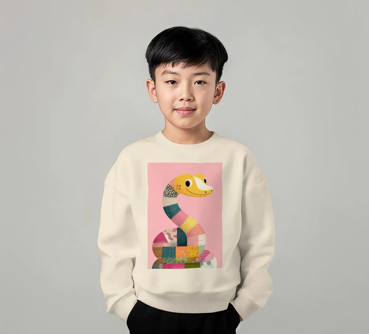 Patchy Python Kinder Sweatshirt von Kiara