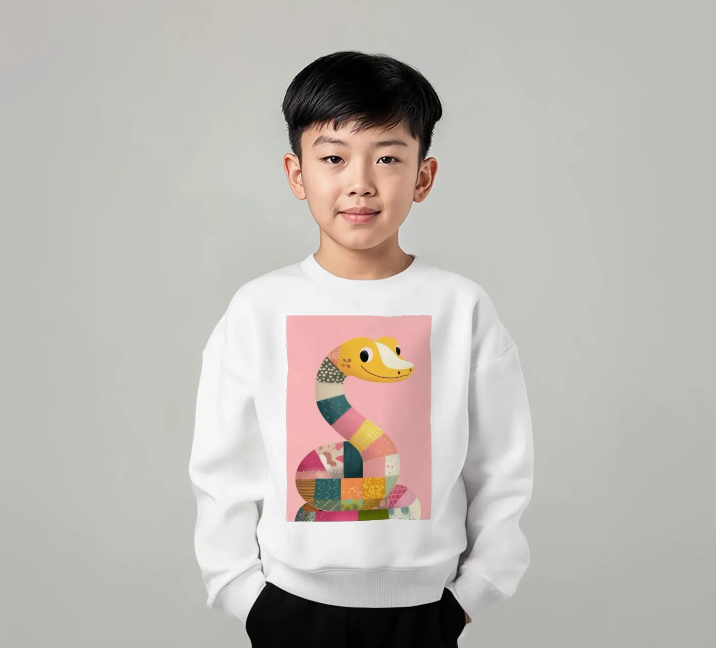 Patchy Python Kinder Sweatshirt von Kiara