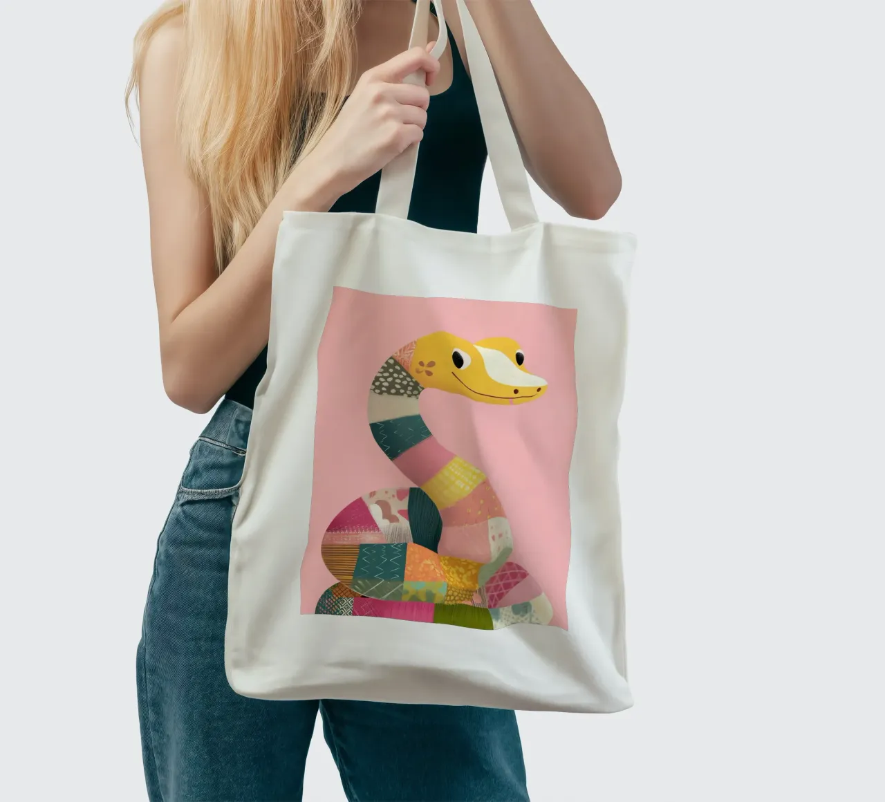 Patchy Python Jutebeutel von Kiara