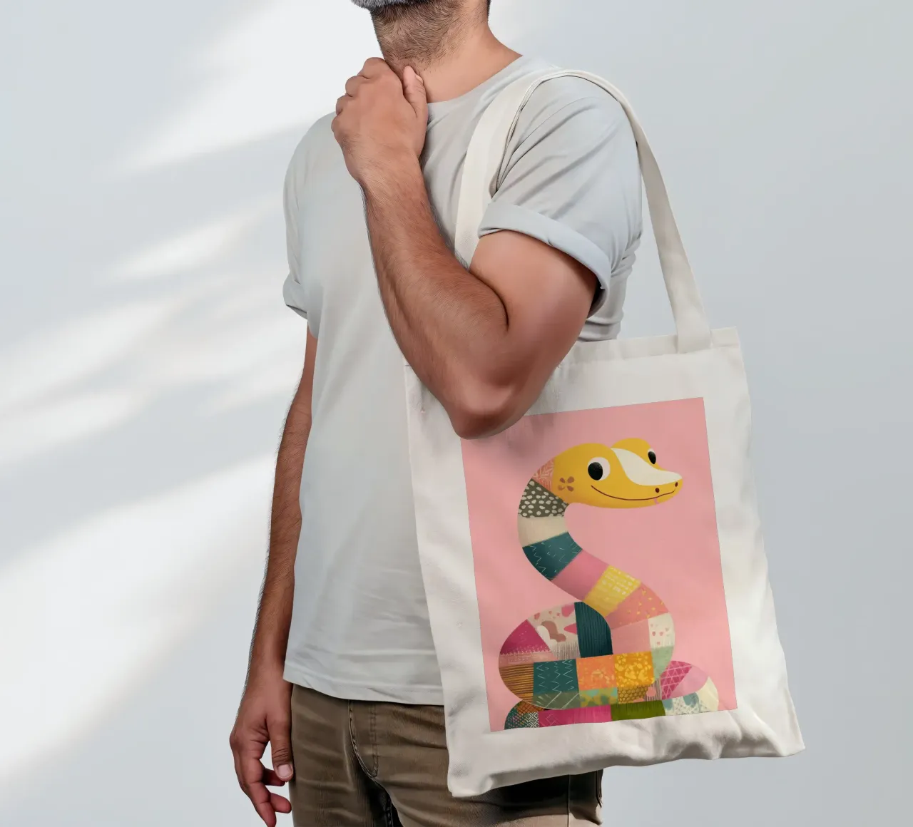 Patchy Python Jutebeutel von Kiara