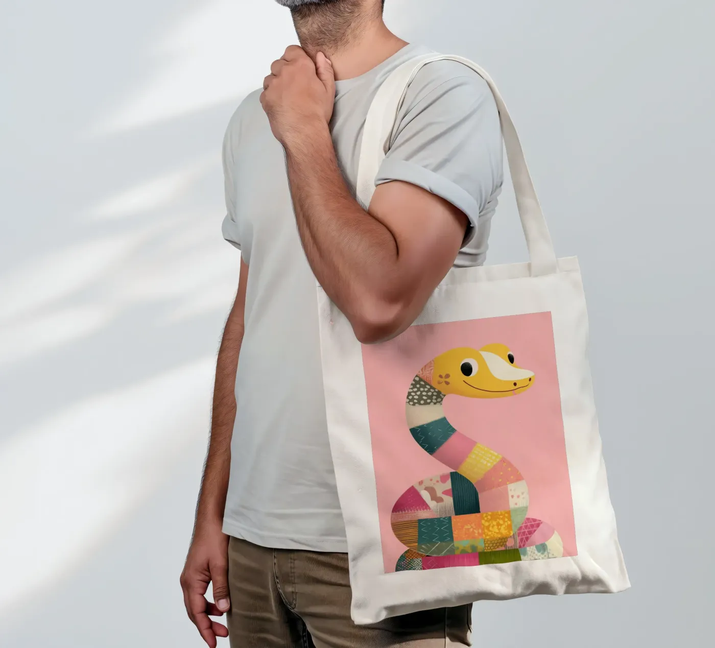 Patchy Python borsa in juta da Kiara