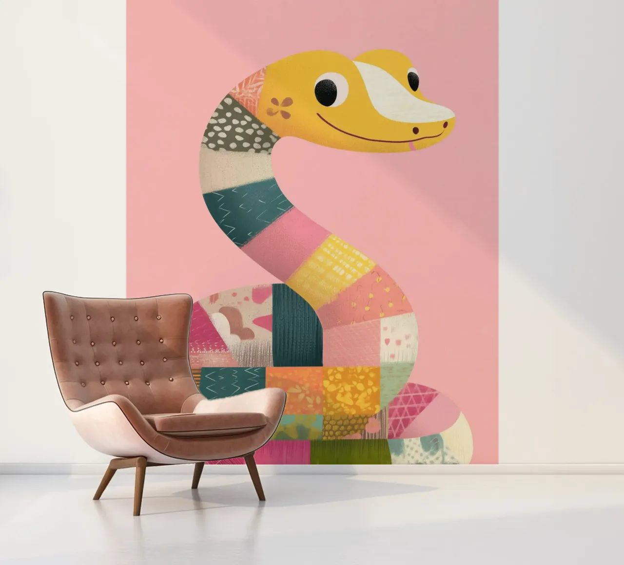 Patchy Python papel para pared de Kiara