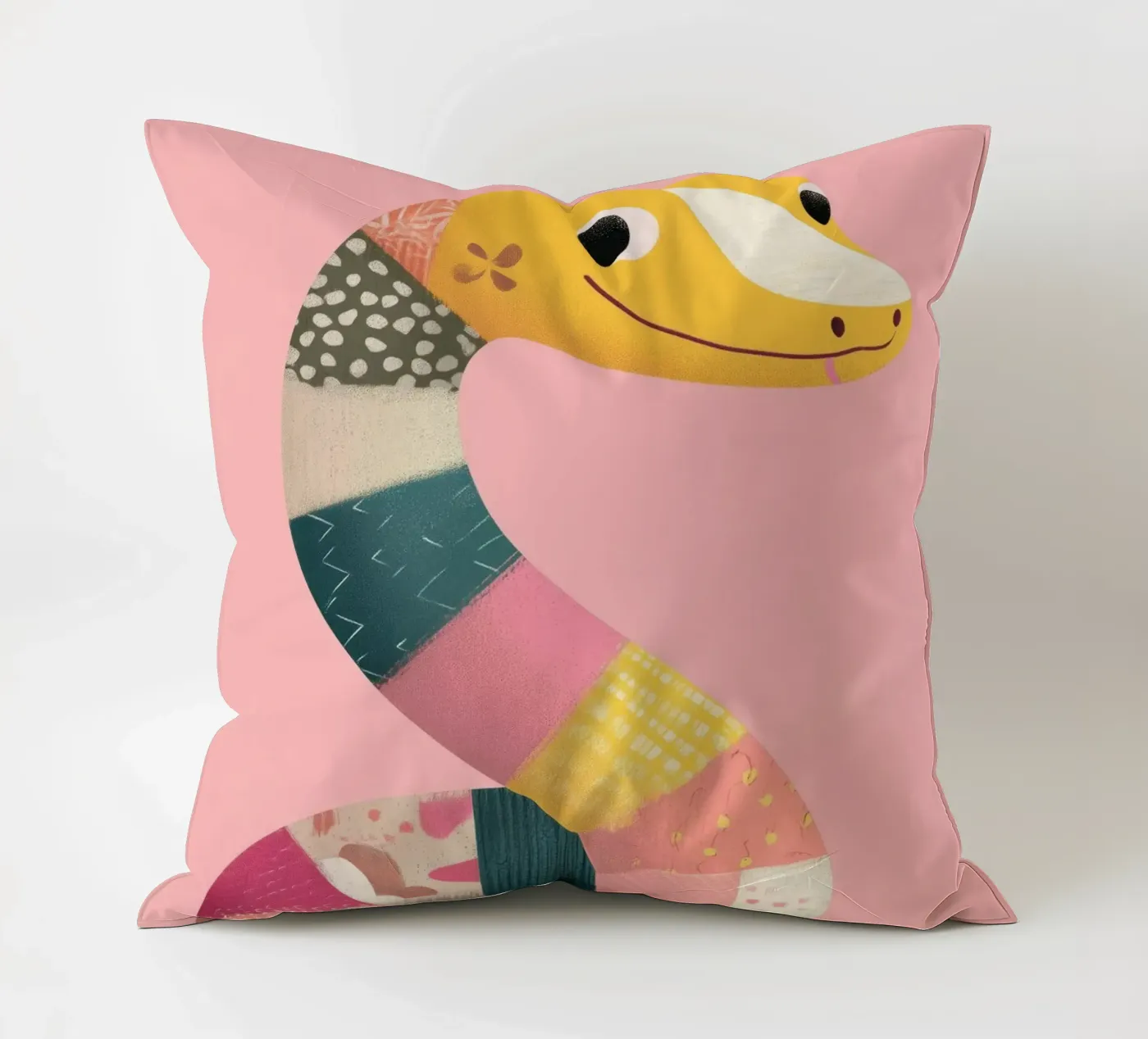 Patchy Python decorative cushion by Kiara
