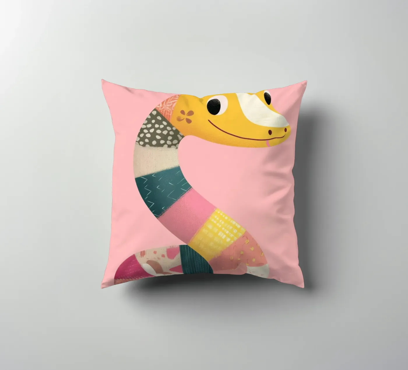 Patchy Python decorative cushion by Kiara