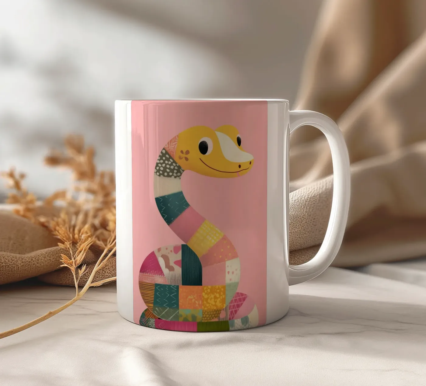 Patchy Python keramische mok van Kiara