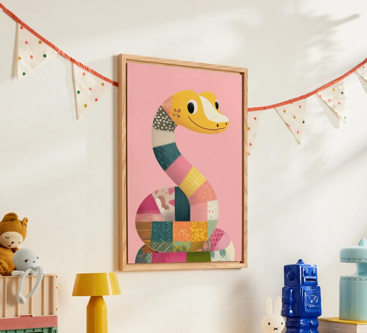 Patchy Python acryl van Kiara