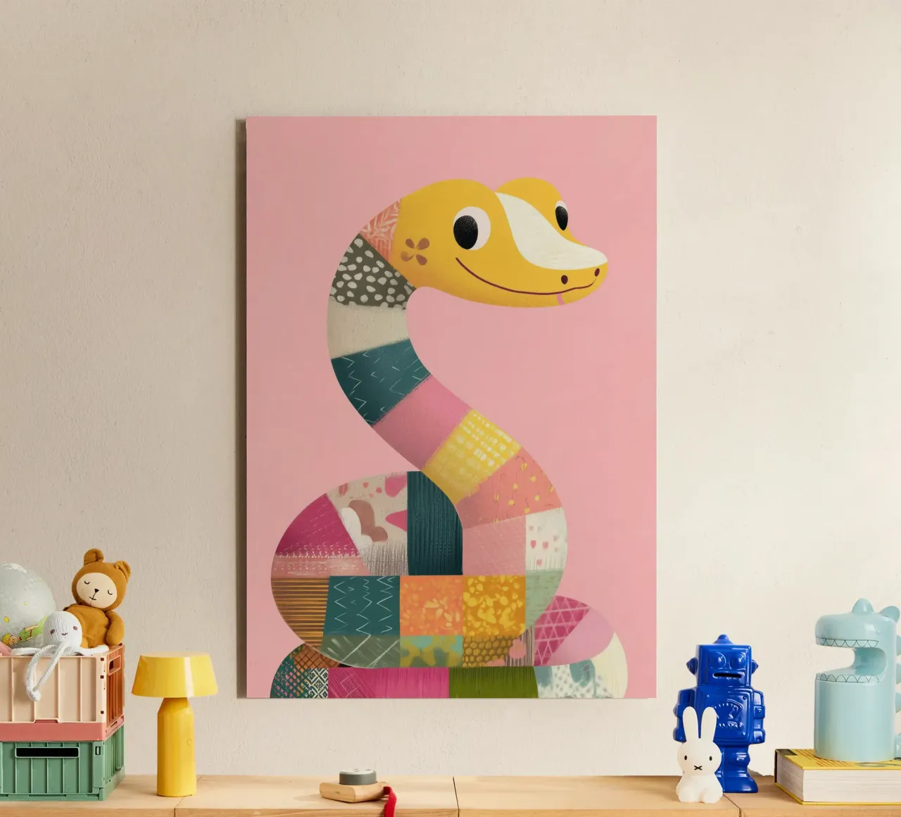 Patchy Python alu-dibond by Kiara