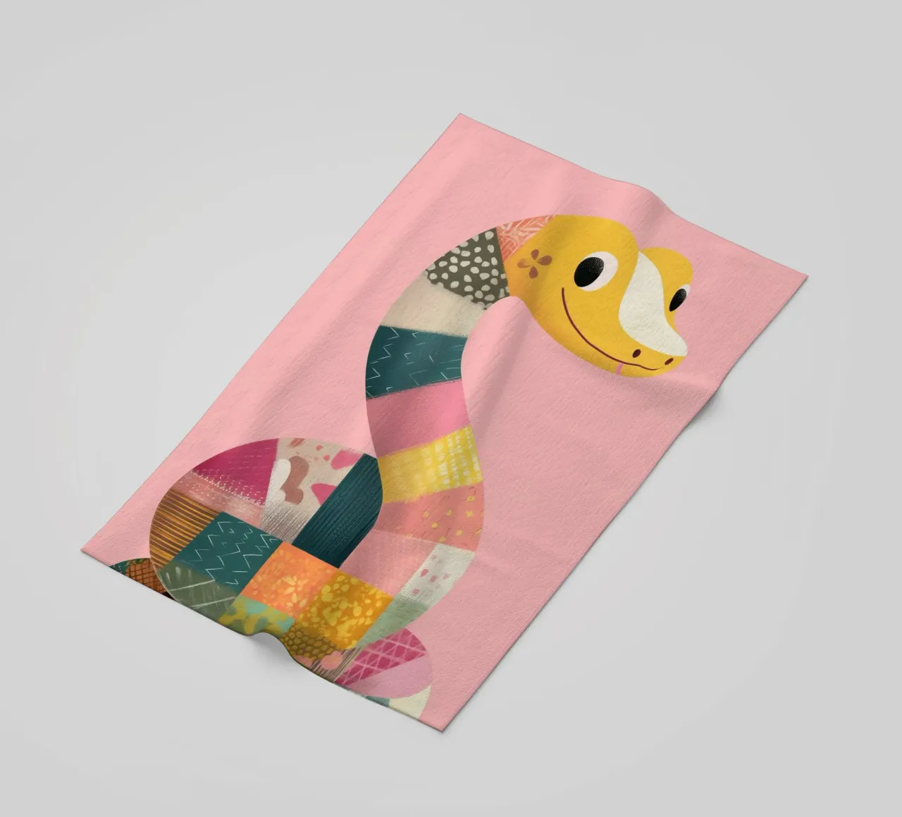 Patchy Python beach towel by Kiara