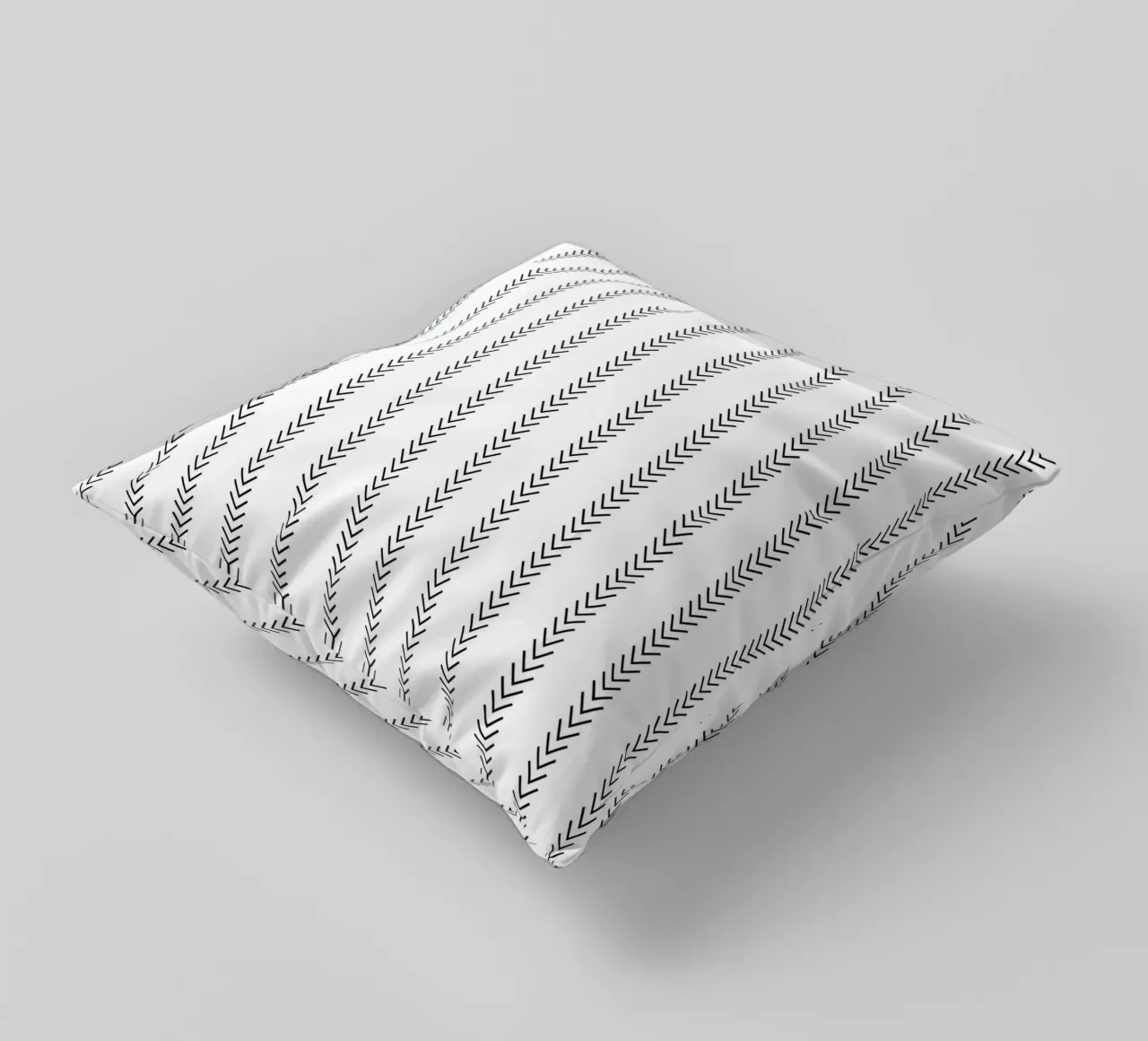 Minimal Basic Classic Frecce a strisce nere su bianco cuscino da Beauty in Simplicity