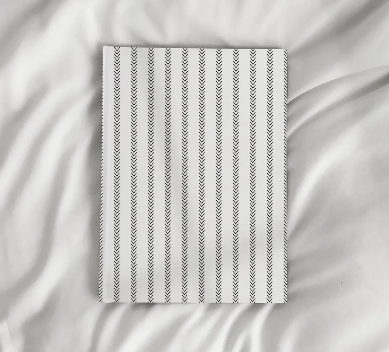 Minimal Basic Classic Striped Arrows | Black on White notebook by Beauty in Simplicity