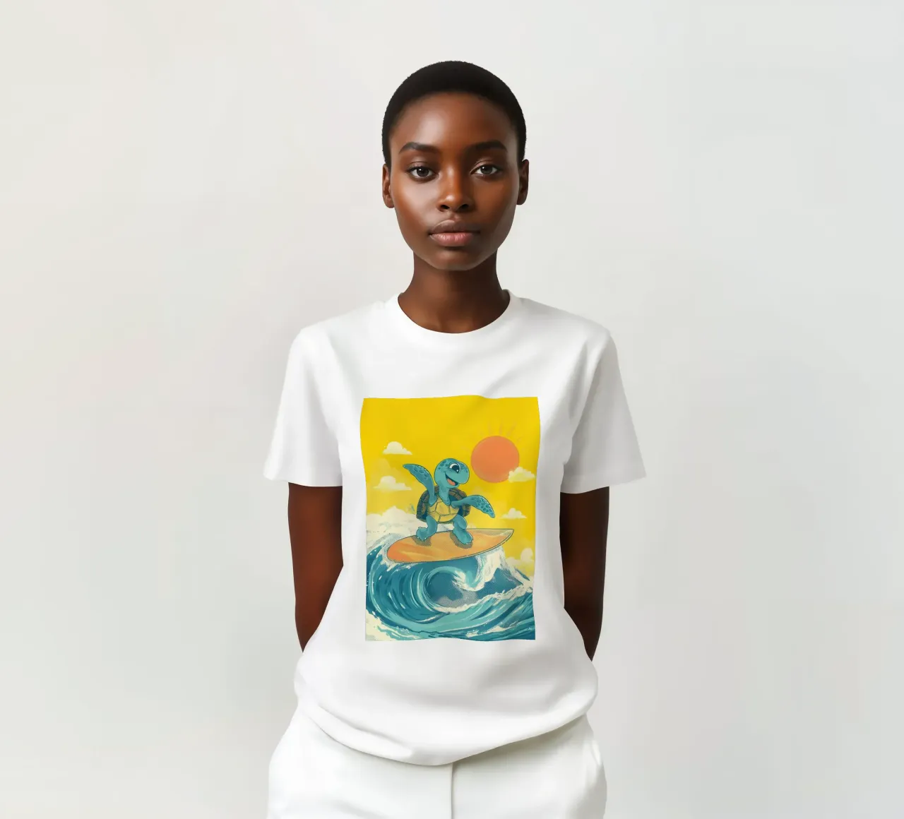 Surf's Up, Turtle! t-shirt da Kiara