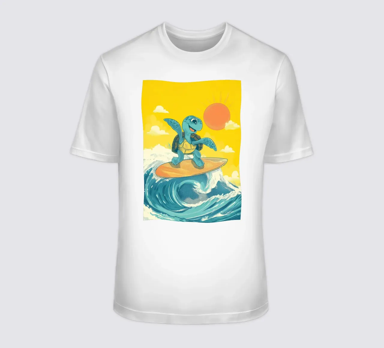 Surf's Up, Turtle! t-shirt by Kiara