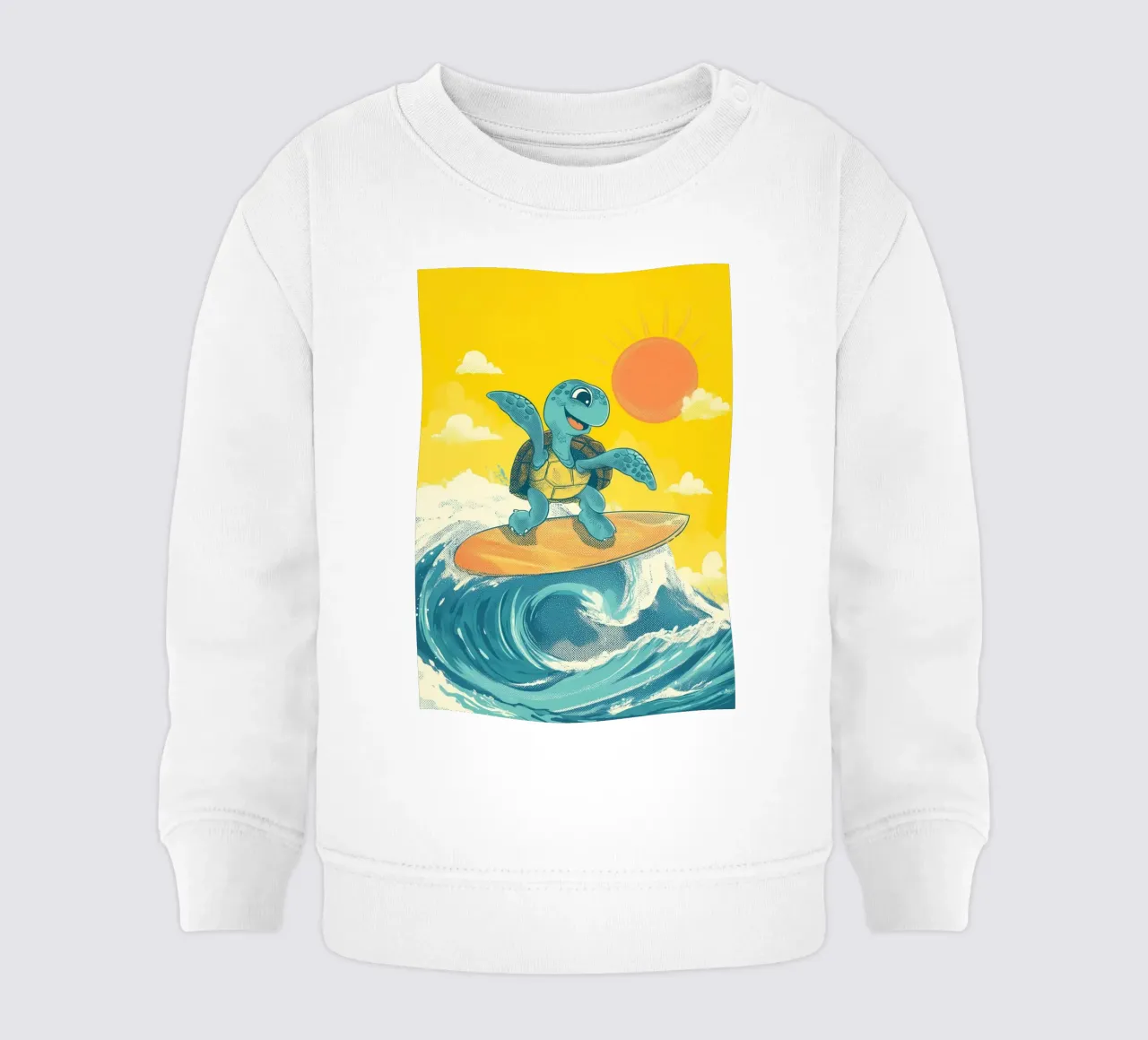 Surf's Up, Turtle! felpa neonato da Kiara