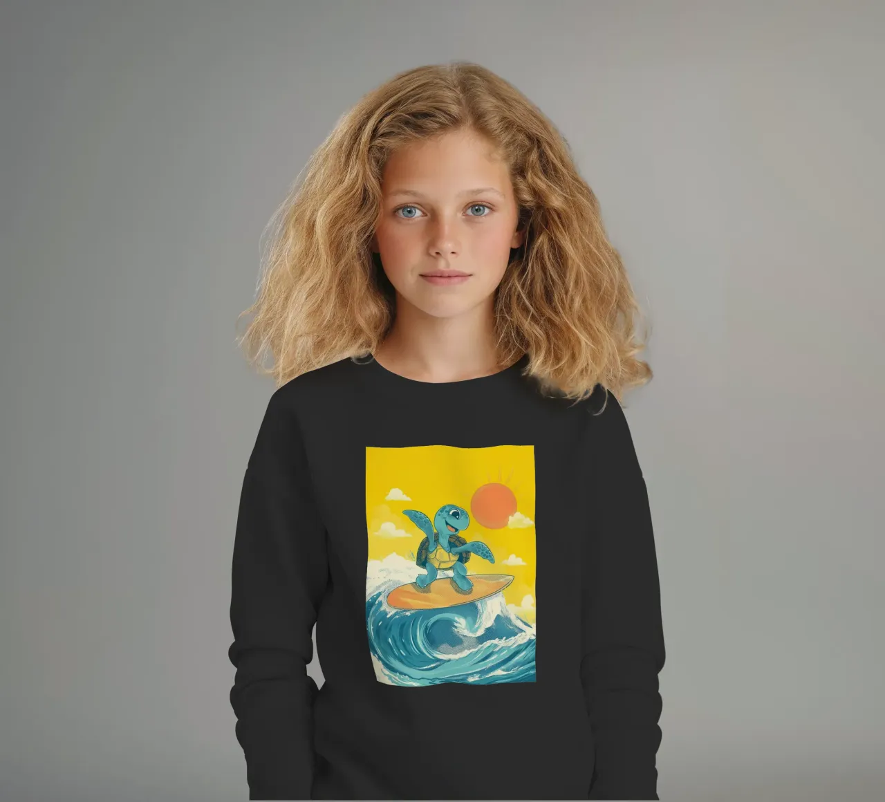 Surf's Up, Turtle! felpa bambino da Kiara