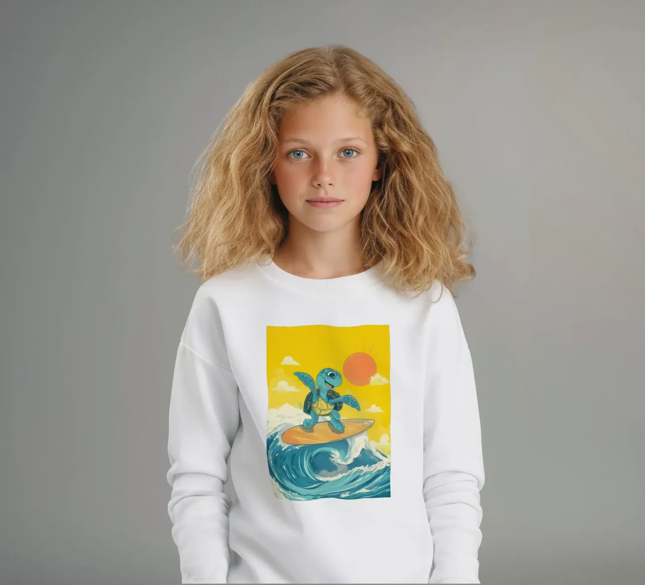 Surf's Up, Turtle! felpa bambino da Kiara