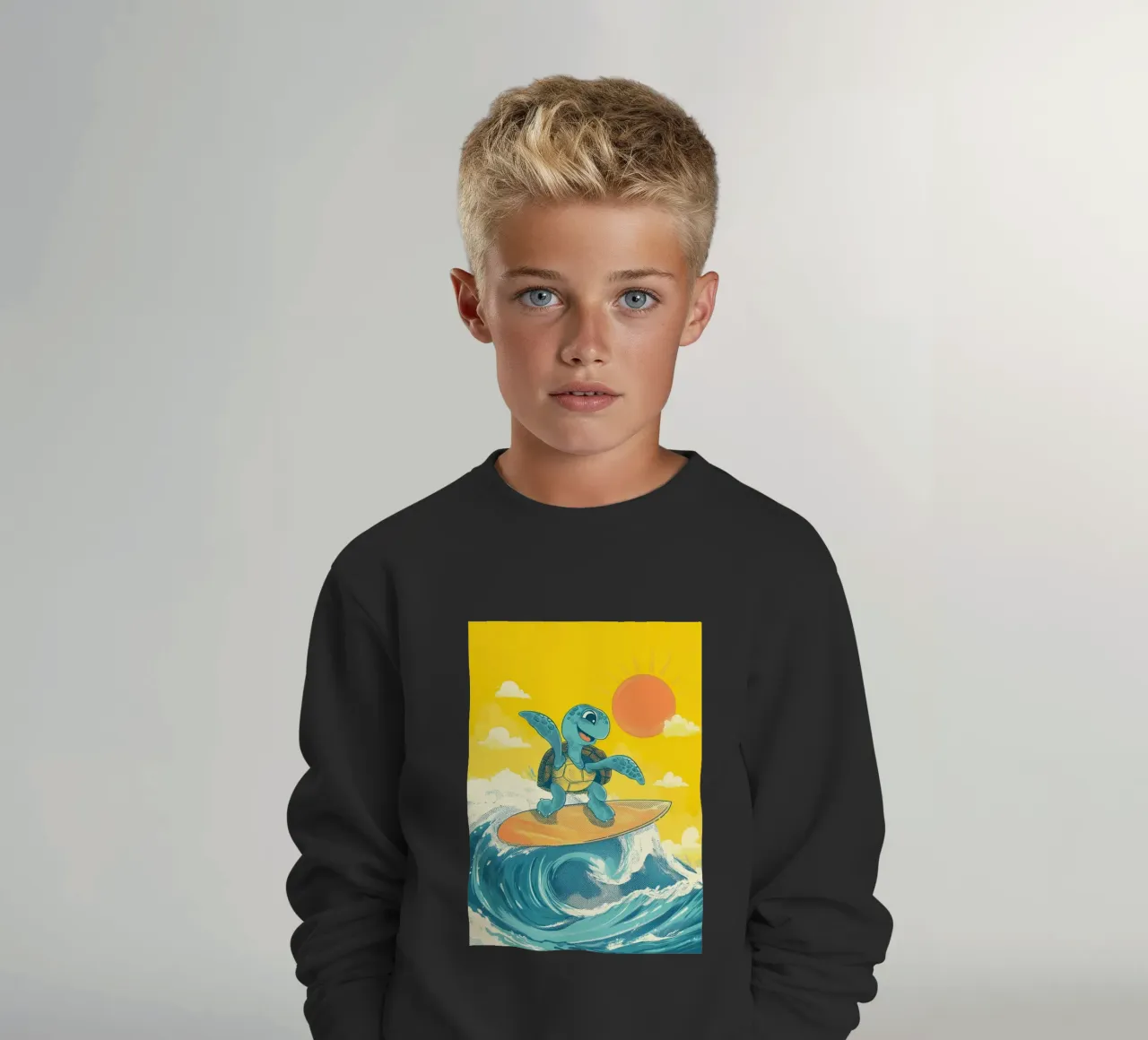 Surf's Up, Turtle! felpa bambino da Kiara