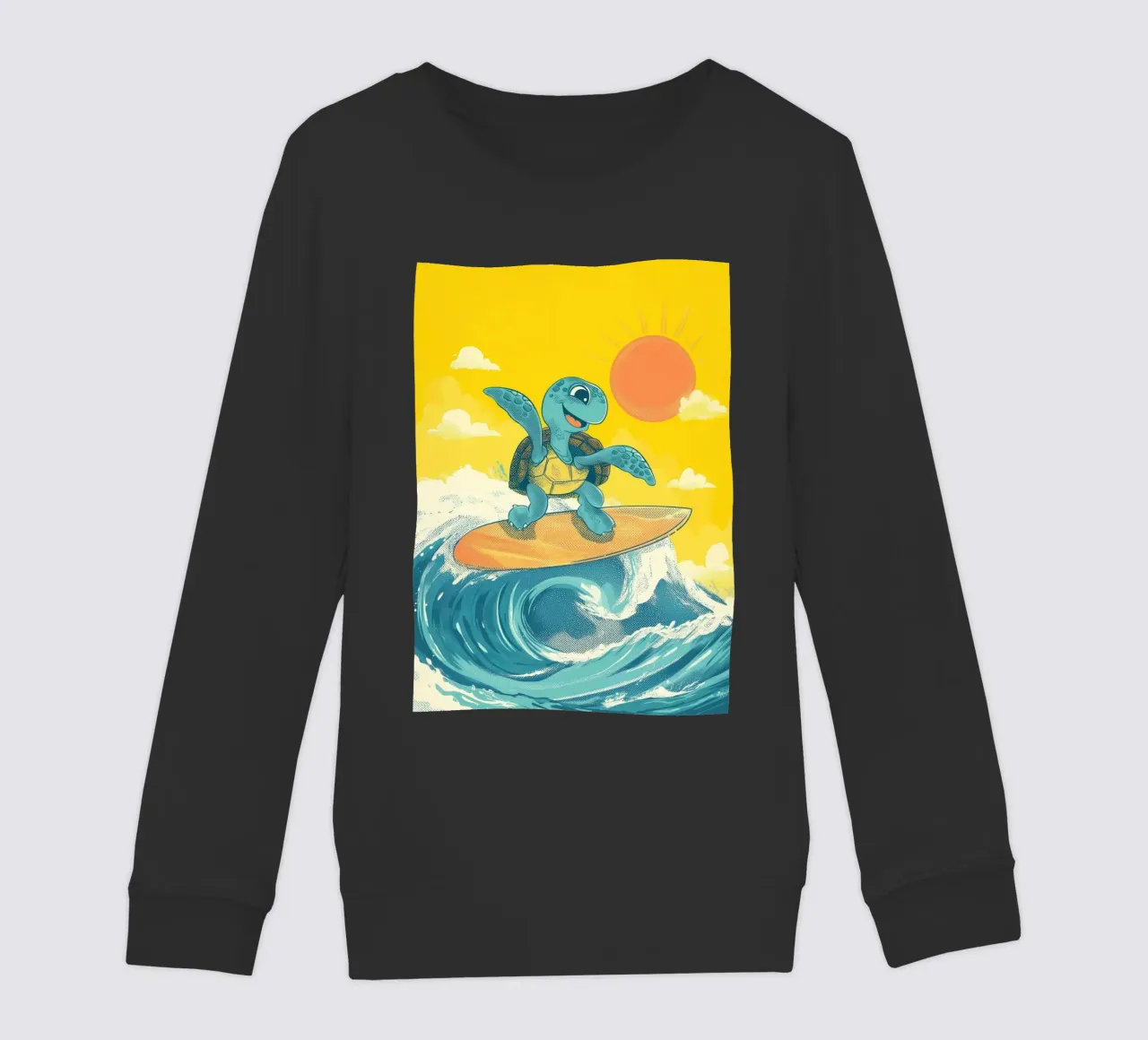 Surf's Up, Turtle! felpa bambino da Kiara