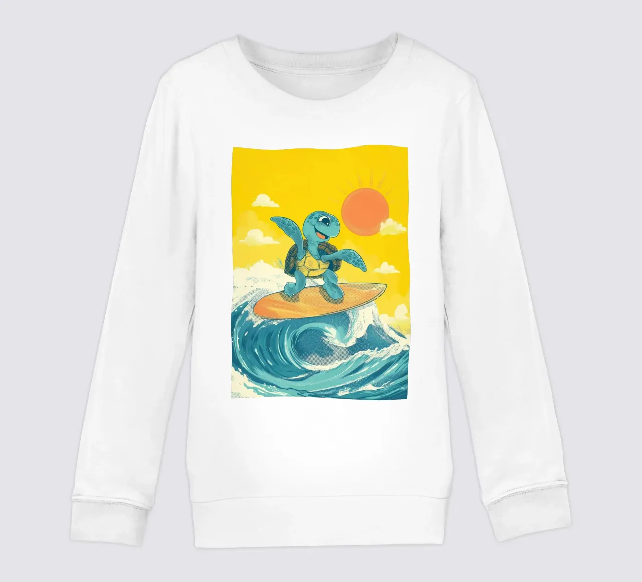 Surf's Up, Turtle! felpa bambino da Kiara