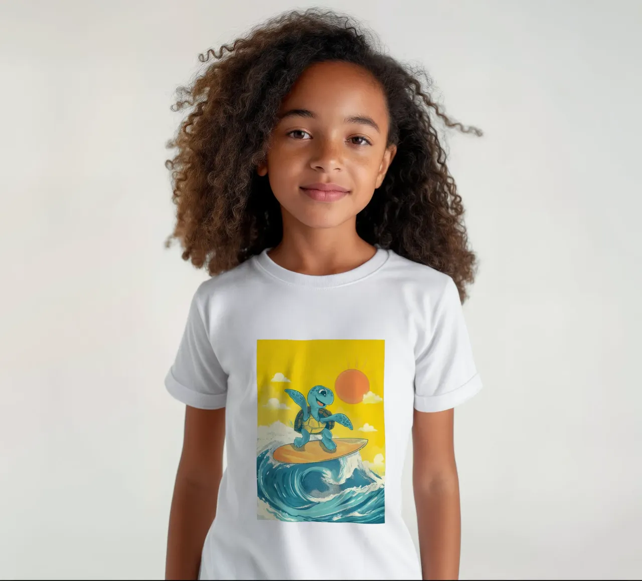 Surf's Up, Turtle! t-shirt bambini da Kiara