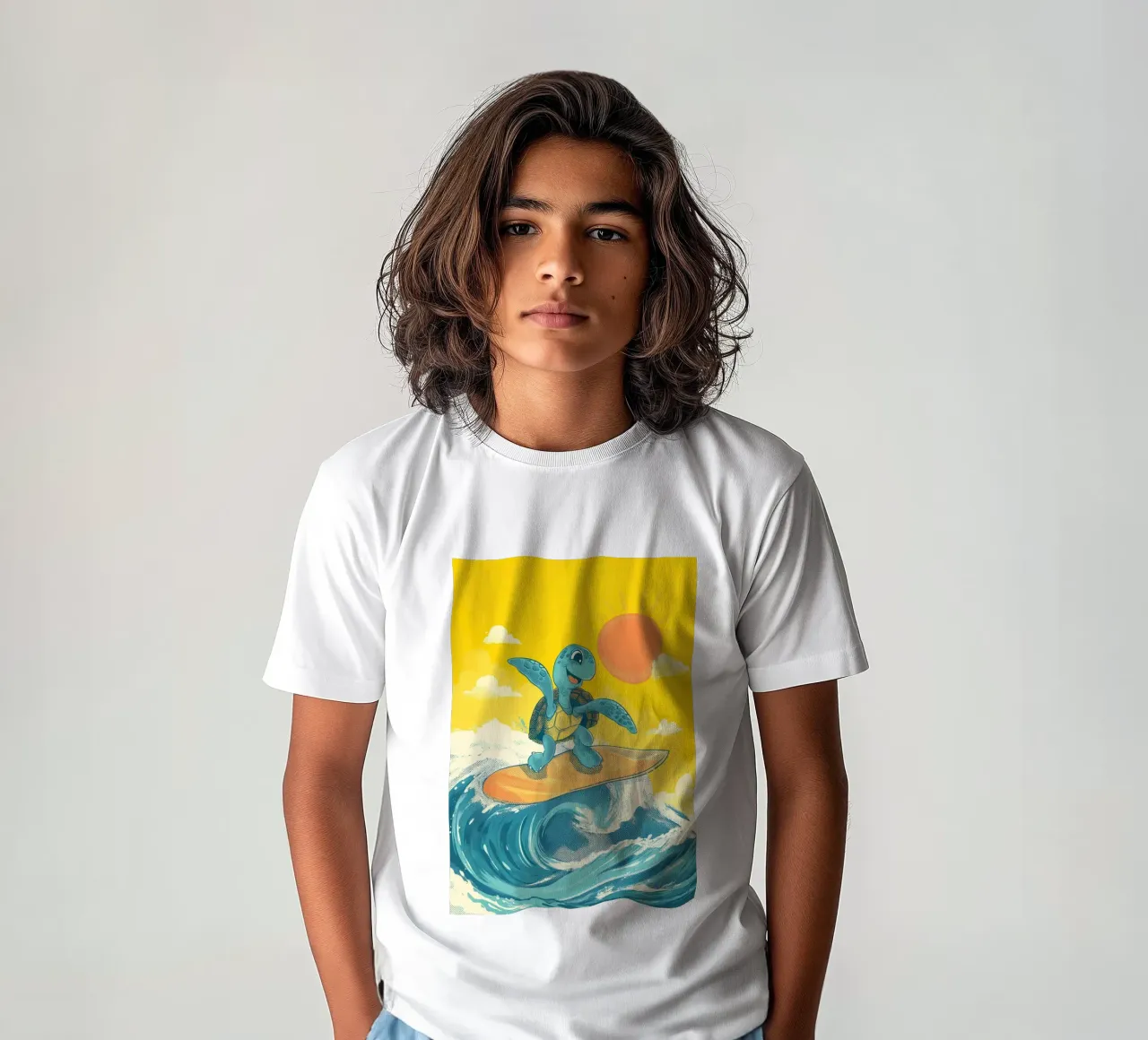 Surf's Up, Turtle! t-shirt bambini da Kiara