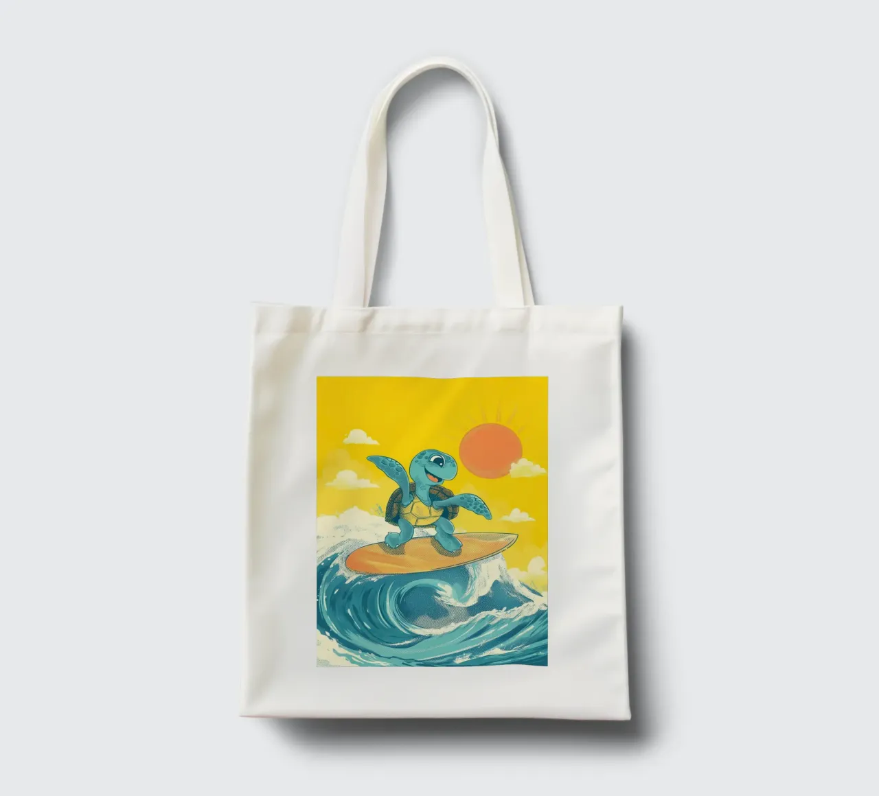 Surf's Up, Turtle! borsa in juta da Kiara