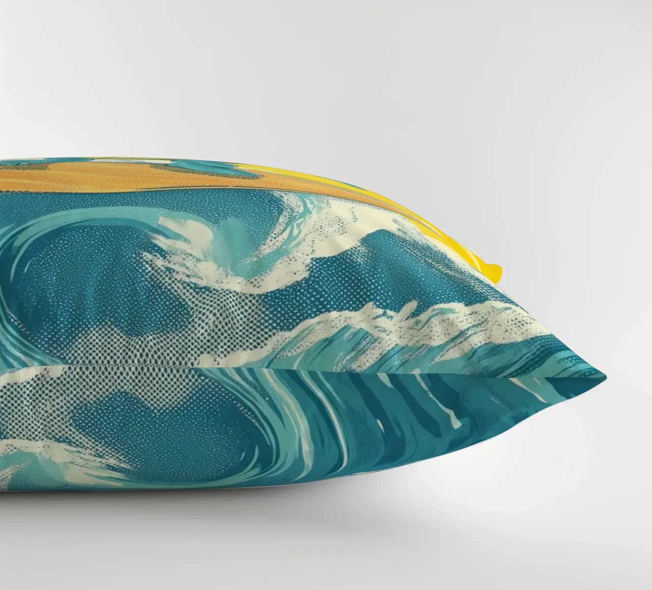 Surf's Up, Turtle! decorative cushion by Kiara