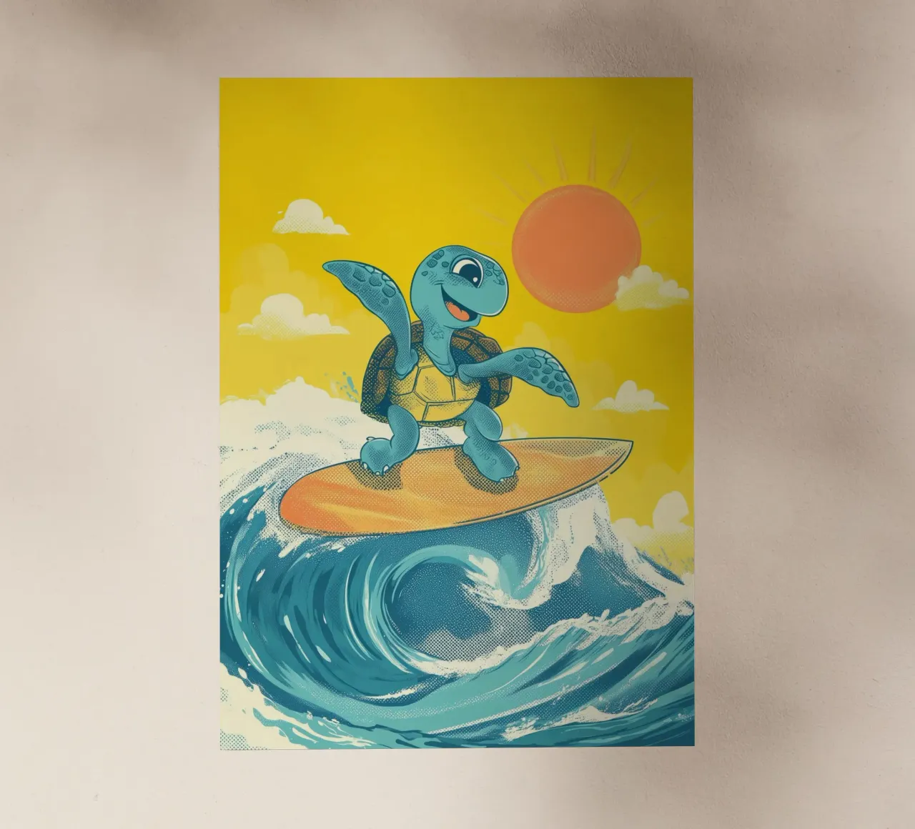 Surf's Up, Turtle! pellicola backlit da Kiara