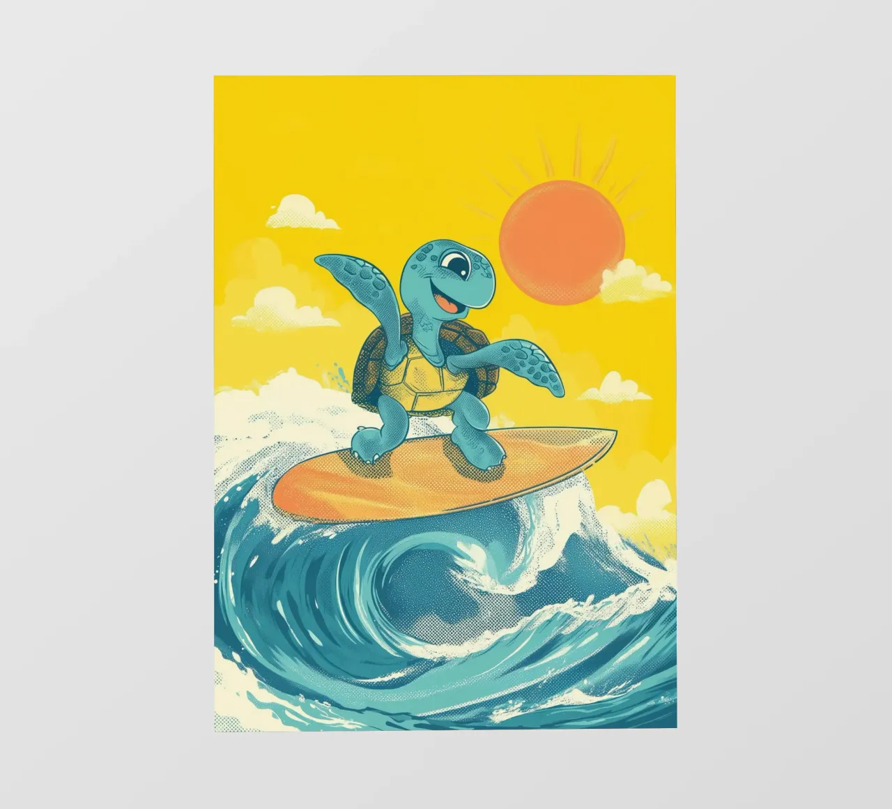 Surf's Up, Turtle! pellicola backlit da Kiara