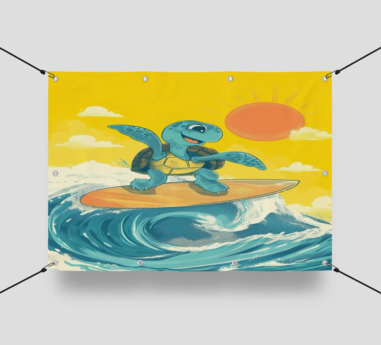 Surf's Up, Turtle! telo in pvc da Kiara