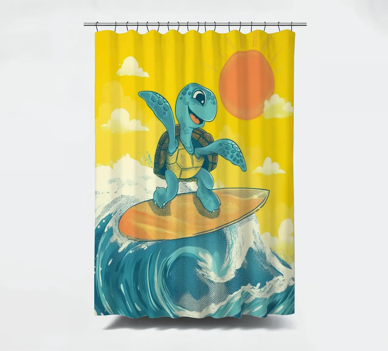 Surf's Up, Turtle! tenda da doccia da Kiara