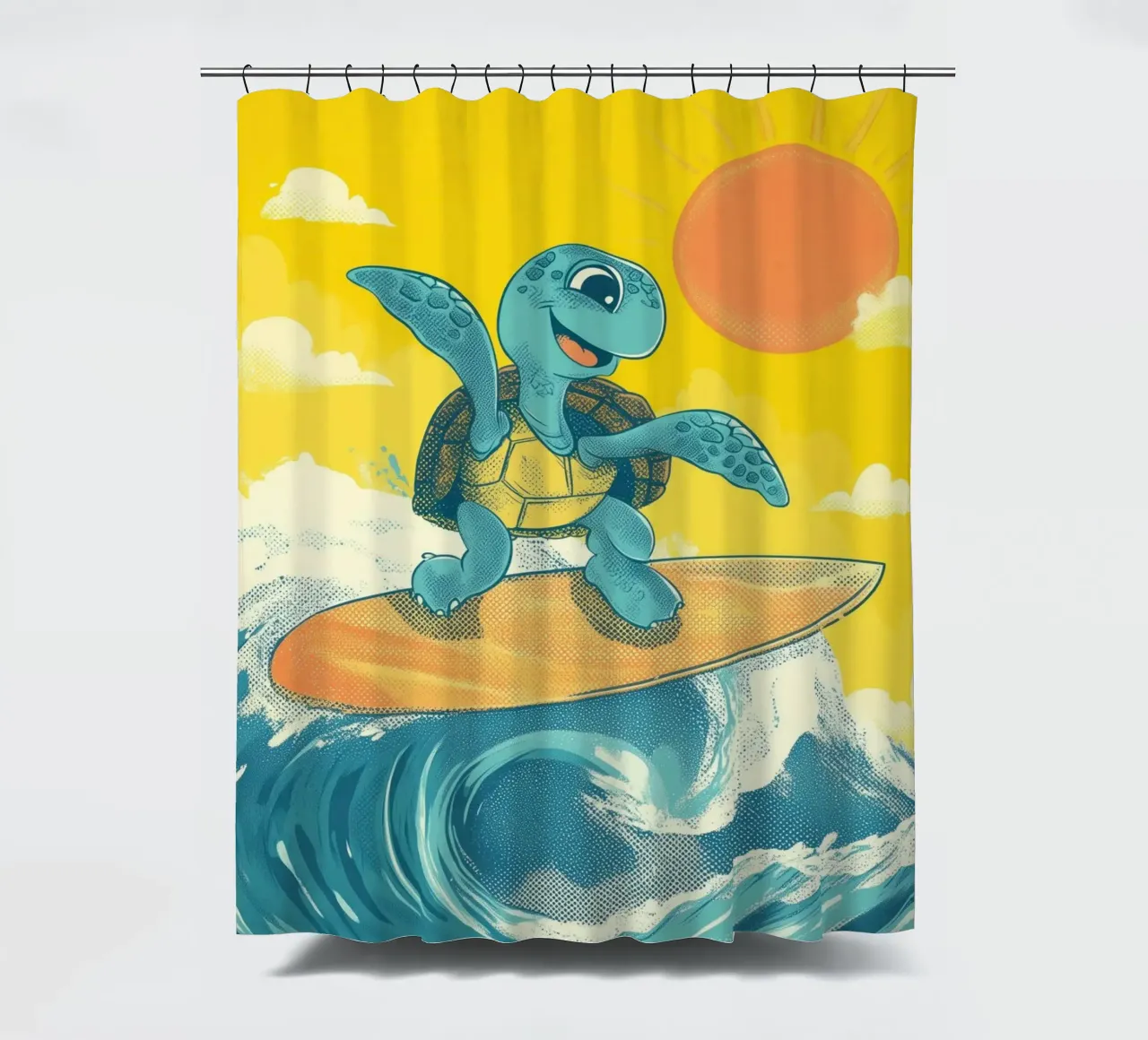 Surf's Up, Turtle! tenda da doccia da Kiara