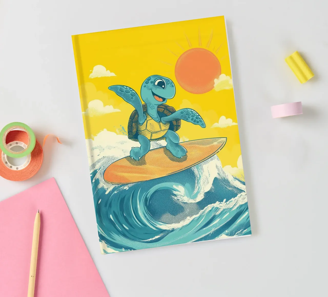 Surf's Up, Turtle! notebook by Kiara