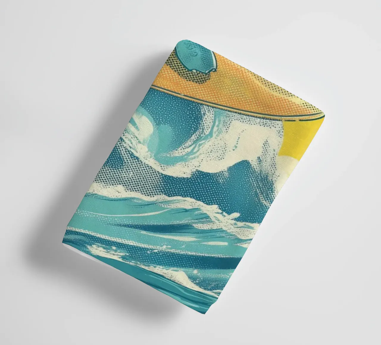 Surf's Up, Turtle! towel by Kiara